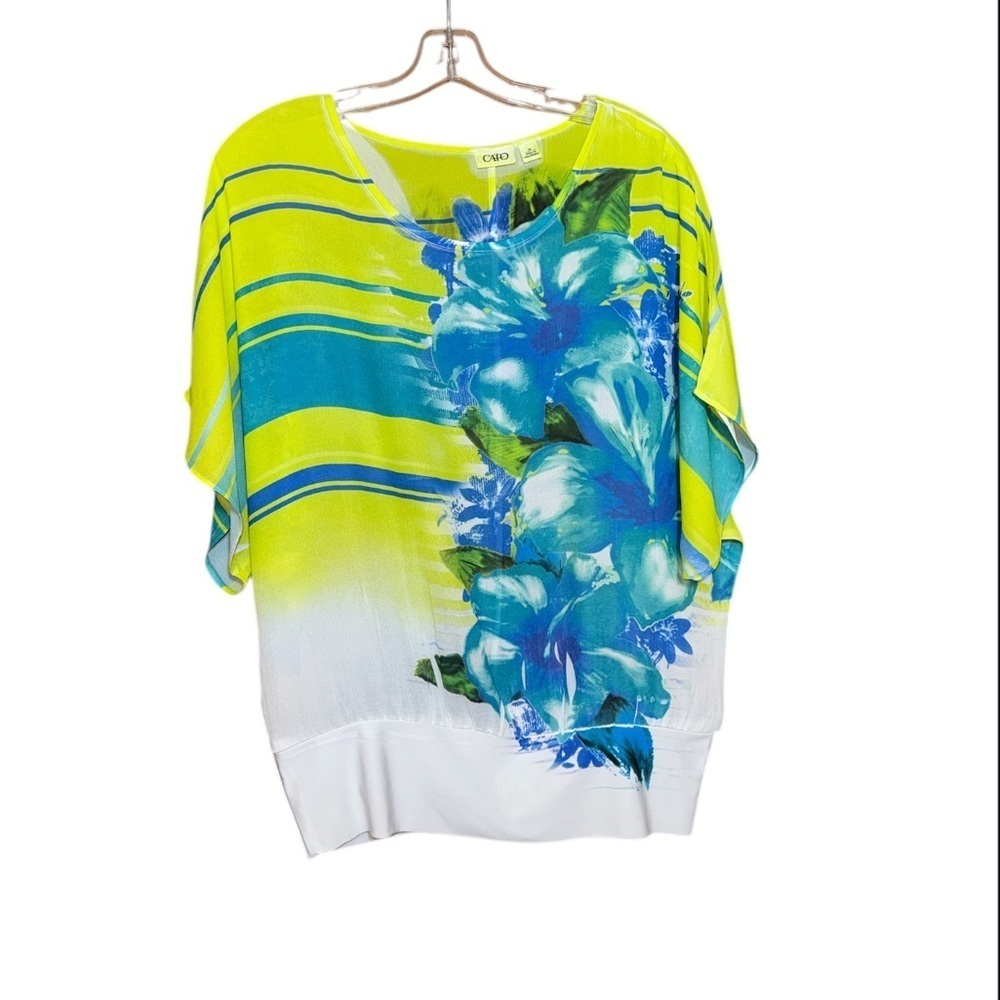 Cato colorful top size medium sheer casual